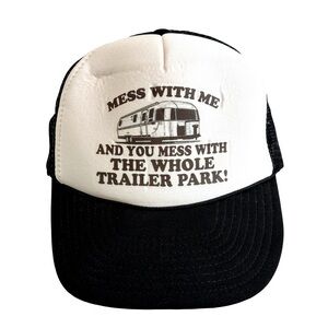 Nissin Trucker Hat Trailer Park Black & White‎